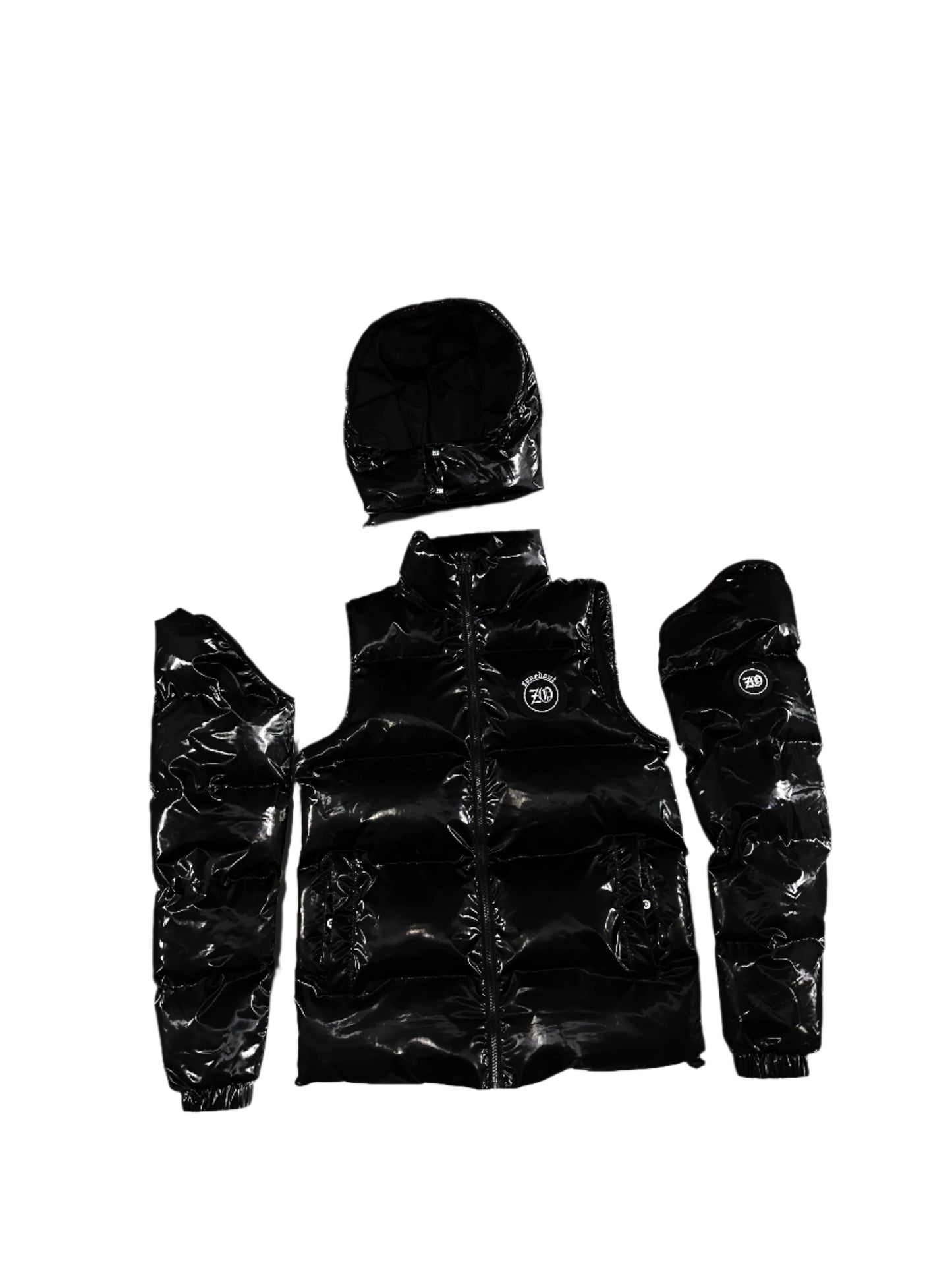 Black Detachable Puffer Jacket